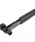 Solid Right Angle Mini Ratchet Wrench 1/4 Inch Dual Drive Head With Hex Socket Adapter, black durable compact tool for repairs.