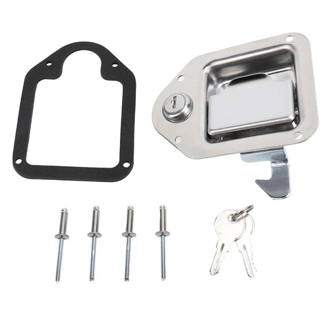 Tough As Nails Stainless Steel Trailer Toolbox Latch With Key Lock For UTV RV ATV And Dog Box Secure Metal Hasp Anti Theft Gear Storage No Sweat Setup Now
