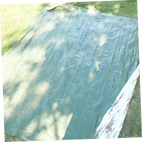 Olive green 3 pack thermal survival blankets emergency kit for beach mat camping rug tent ground cover reflective foil gear