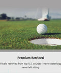 Supersoft Splatter 360 Blue Golf Balls For Callaway, Mint Quality, Highly Visible, 12 Pack, on green near hole