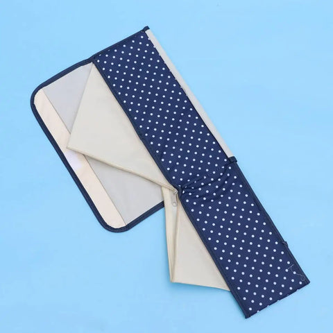 Straight Up The Best Hella Waterproof Oxford Cloth Storage Box For Clothing Organization Featuring 13 Grids To Keep Underwear Bras Socks And Tie Collections Nice And Tidy, navy blue with polka dots.