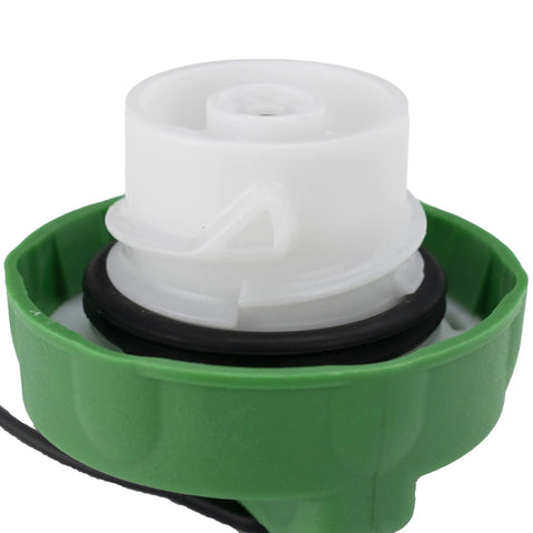 Close-up of green Diesel Fuel Cap Replacement For Ram Dodge ProMaster And Jeep Liberty Wrangler Grand Cherokee SUVs 2005 Through 2021 52013994AB 68109840AA Compatible Gas Cap OEM Grade High Quality Durable