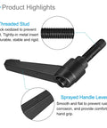 Clamping Lever Handles With M8 By 25mm Male Thread Adjustable Quick Release Locking Rotating Bolt Knobs Black Two Piece Set