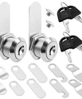 5/8 Inch Alloy Cam Locks With Keys Keyed Alike For Mailbox, Toolbox, Pickup Truck And RV Compartments Two Pack Kit Universal Fit
