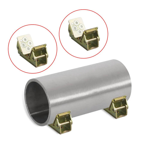 Heavy Duty Magnetic V Pads Kit Four And A Quarter Inch Alloy Steel Bronze Finish Each Pad Contains Eight Rare Earth Magnets