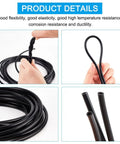 Hands holding and coiling Hot Temp Silicone Vacuum Hose For Cars And Rigs 16.4 Feet Long Five Meters Inner Diameter One Eighth Inch Outer Diameter Three Sixteenths Inch 130 PSI Max Built Tough For Automotive And Industrial Pipeline Use