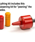 Manual Scythe Kit For Grass And Weed Trimming In Your Yard Or Farm Ditch The Gas Trimmer with sharpening kit for peening blades
