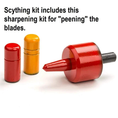 Manual Scythe Kit For Grass And Weed Trimming In Your Yard Or Farm Ditch The Gas Trimmer with sharpening kit for peening blades