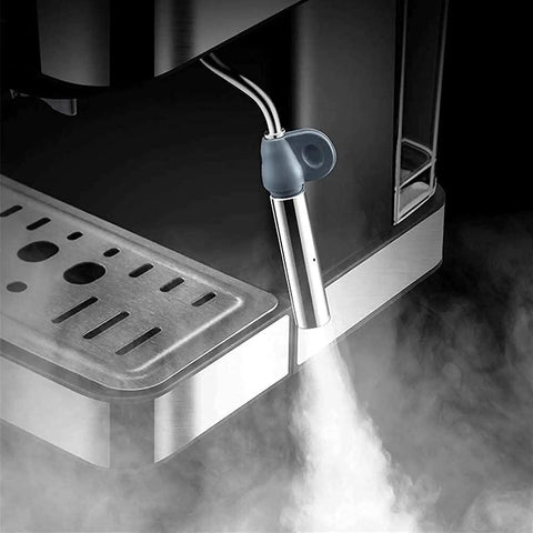 Close-up of steam wand in action on 20 Bar Espresso Machine With Milk Frother Wand And 1.5L Removable Water Tank For Espresso