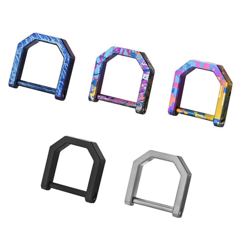 Miniature Keychain Clip With Detachable Tool Precision Alloy Build Dope Color Options shown in multiple finishes.