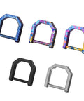 Multicolor Alloy Miniature Keychain Clip With Detachable Tool And Screwdriver for outdoor enthusiasts, five designs shown.