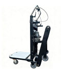Heavy Duty Electric Stair Climbing Dolly With 2000W Brushless Motor side view showcasing adjustable handle and sturdy wheels.