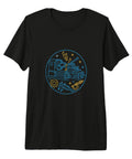 Premium Tri-Blend Vise Gauge Square Tee For Machinist, CNC Tools, And Edge Tool Gifts in black with machine graphic design.