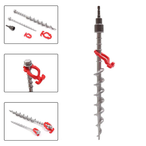 Beefy Aluminum Ground Anchors Set For Tents And Outdoor Gear featuring spiral blade grip and rustproof design