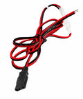 Heavy Duty 16AWG 3Pin CB Radio Power Cord With 15A Fuse shown coiled, includes plug and play connector, 1.5 meter length, white color.