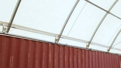 Interior view of 20x20 Ft Open Canopy Shelter With No Interior Pole Heavy Duty 18 Oz PVC Build Clear Covered Space