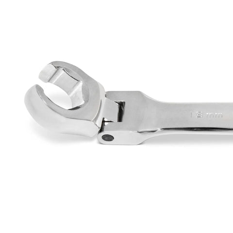Close-up of a flare nut wrench with 180° flexible head from the Six Piece Flex Flare Nut Wrench Set Metric With 180 Degree Flexible Head