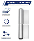 Tough As Nails Weld On Lift Off Hinges 4 Pack removable flag hardware, showcasing heavy duty steel with easy operation features.