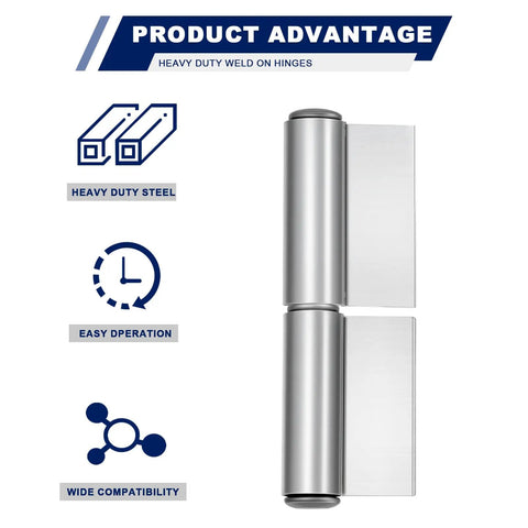 Tough As Nails Weld On Lift Off Hinges 4 Pack removable flag hardware, showcasing heavy duty steel with easy operation features.