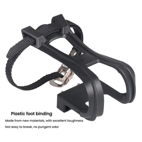 Toe Clip Pedal Cage With Straps For Indoor And Outdoor Cycling Universal Pedal Cage Kit With Adjustable Nylon Straps Anti Slip Nuts And Screws For Stable Foot Grip On Exercise And Stationary Bikes