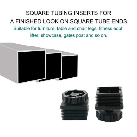 Square 40mm By 40mm Leveling Feet Inserts For Sofa Legs Adjustable Furniture Levelers Set Of Eight with Non Slip Pads.