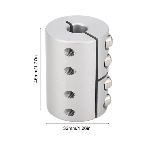 6mm To 16mm Rigid Shaft Coupling For Stepper Motors And 3D Printers, PA66 Rubber Damping Connector With Stainless Steel Housing