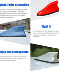 Red, blue, white Shark Fin Antenna Cover With Adhesive Tape Universal Roof Aerial Base No Drill Needed For AM FM Radio Signals