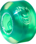 Sapphire 90DU Clear Green 53mm 90A Skateboard Wheels Set Of Four For Street And Park Sessions With Durable Urethane