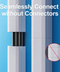 TV Cord Hider 42 Inch Cord Cover showing seamless connection without connectors, white, large cable management solution.