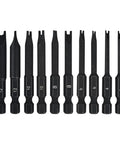 Premium Pro Grade Heavy Duty Spanner Bit Set With Magnetic Snake Eye Security Screwdriver 10 CRMo hex bits in varying sizes.