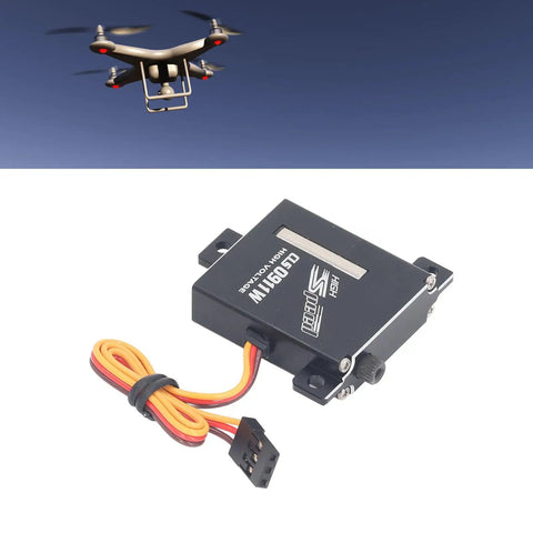 Heavy Duty Digital Servo Motor With High Metal Gears For RC Drone Smart Car And Robotics Kits, showing metal gear motor and wire.