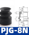 Industrial PJG Series Pneumatic Suction Cup Chuck For Rubber Manipulator Gripper Robotic Arm Vacuum End Effector Tool, black rubber.