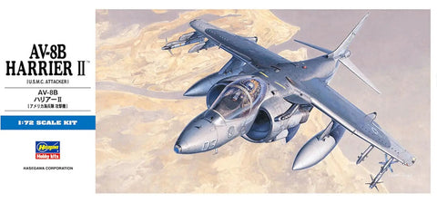 Dope 1:72 Scale AV-8B Harrier II Model Kit With Detailed Instructions And Decals box art featuring aircraft image