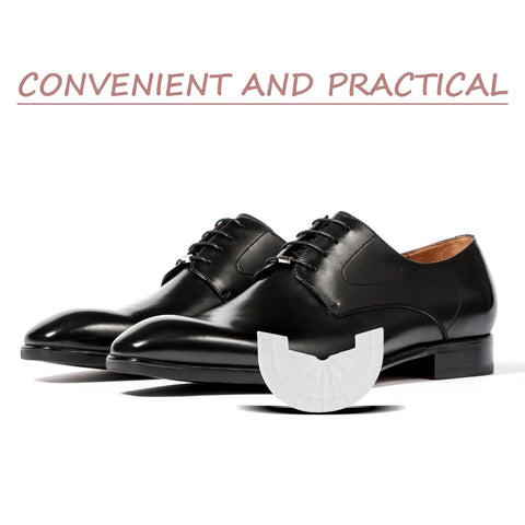 Rubber Shoe Heel Repair Pads 4mm White 1 Pair boosts traction and stops squeaks for black dress shoes with flexible design.