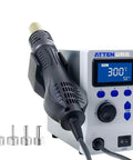 800W Hot Air Gun Soldering Station With LCD Display Auto Sleep Fast Desoldering Rework System Includes 4 Nozzles Adjustable Airflow