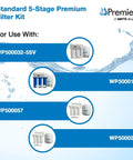 Compatibility chart for Biannual Carbon Block Filter Kit For Reverse Osmosis System With 5 Stage And 6 Stage Premium Filtration