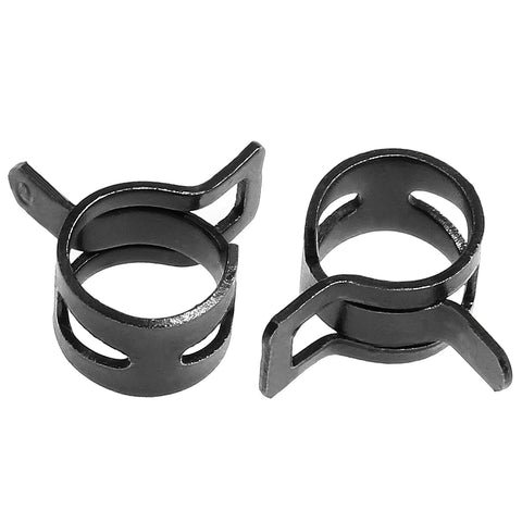 40 Pcs Two Fifth Inch ID Spring Band Type Clamps Black Hose Clips For Fuel Lines Water Pipes Air Tubes And Silicone Hoses Durable Seals