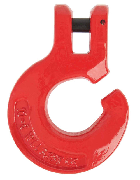Red Three Eighths Inch Logging Chain Choker Hook Grade 80 Not For Overhead Lifting 6900 Lbs WLL Two Pack Heavy Duty