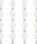 16-pack A19 LED Light Bulb 12W Easy Fit Equal To 75W 3000K Warm White Instant Brightness Non Dimmable 10000 Hour Lifetime