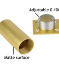 Matte Gold Round Metal Furniture Legs Adjustable Aluminum Replacement Feet for Couch Cabinet and Bed Easy Install Set of 4 showing parts