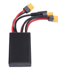 Heavy Duty Dual Battery Pack Balance Discharger With Snap Ready Charging Port And Steady 40A Output For 20V To 72V Boards Plus Smart Balancing Tech, black connector with wires.