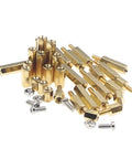 160 Pieces M2.5 Brass Spacer Standoff Kit With Stainless Steel Screws And Nuts Male Female Assortment Hex Standoffs Plastic Box Easy To Install