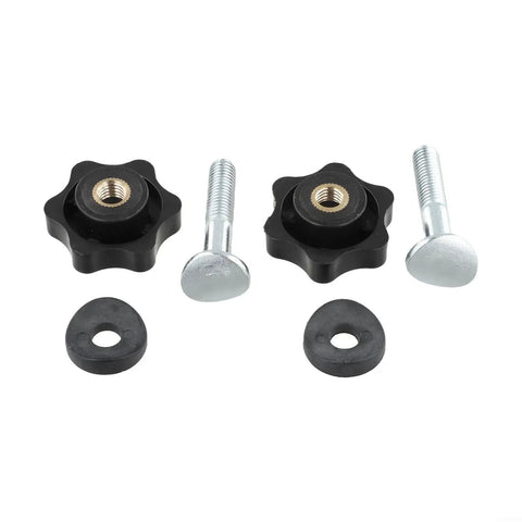 Upgrade Your Ride With These Heavy Duty Lawn Mower Handle Knob Replacement Kits That Fit Toro Models 92-2260 106-4161 And 107-3844 Perfectly For Instant Outdoor Power Equipment Repair Without Hiring Pros Today black rubber metal knobs and bolts