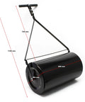 Push And Tow Lawn Roller With Drum Plug Design 16 Gallon Steel Tank Weather Resistant Easy Turn Plug For Quick Fill And Dump Ideal For Packing Soil Seed Or Sod In Any Yard Or Farm, side view