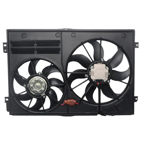 Premium Engine Radiator Cooling Fan Assembly Fits Audi A3 VW Jetta GTI Passat Beetle Tiguan dual fan assembly