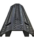 Slim PVC Drop Over Cable Ramp Protector Single Channel Black Low Profile with textured surface front view