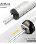 Gas Spring Automatic Door Closer With 90 Degree Stop, close-up view of buffer closing mechanism, aluminum alloy material