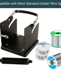 Solder Wire Spool Holder and Distributor for Electronics DIY Friendly Stand With Heat Resistant Plastic Base Easy To Use Adjustable Distribution Arm Compatible With Most Standard Solder Wires Great For Light Welding Projects