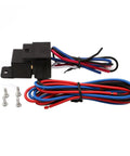 12V DC 5 In 1 Car Ignition Switch Panel Kit With Engine Start Push Button LED Toggle Switches Carbon Fiber Finish wiring and relay