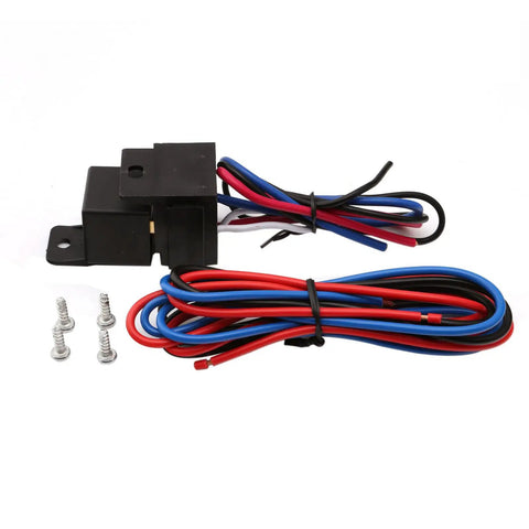 12V DC 5 In 1 Car Ignition Switch Panel Kit With Engine Start Push Button LED Toggle Switches Carbon Fiber Finish wiring and relay